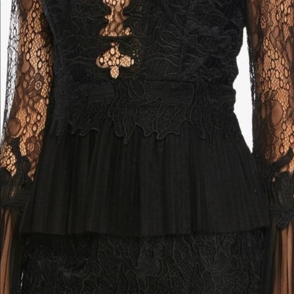 Bardot Frankie Black Lace Long Sleeve Dress - Picture 5 of 7